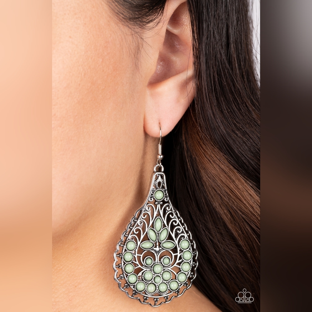 Botanical Beauty - Green Earrings